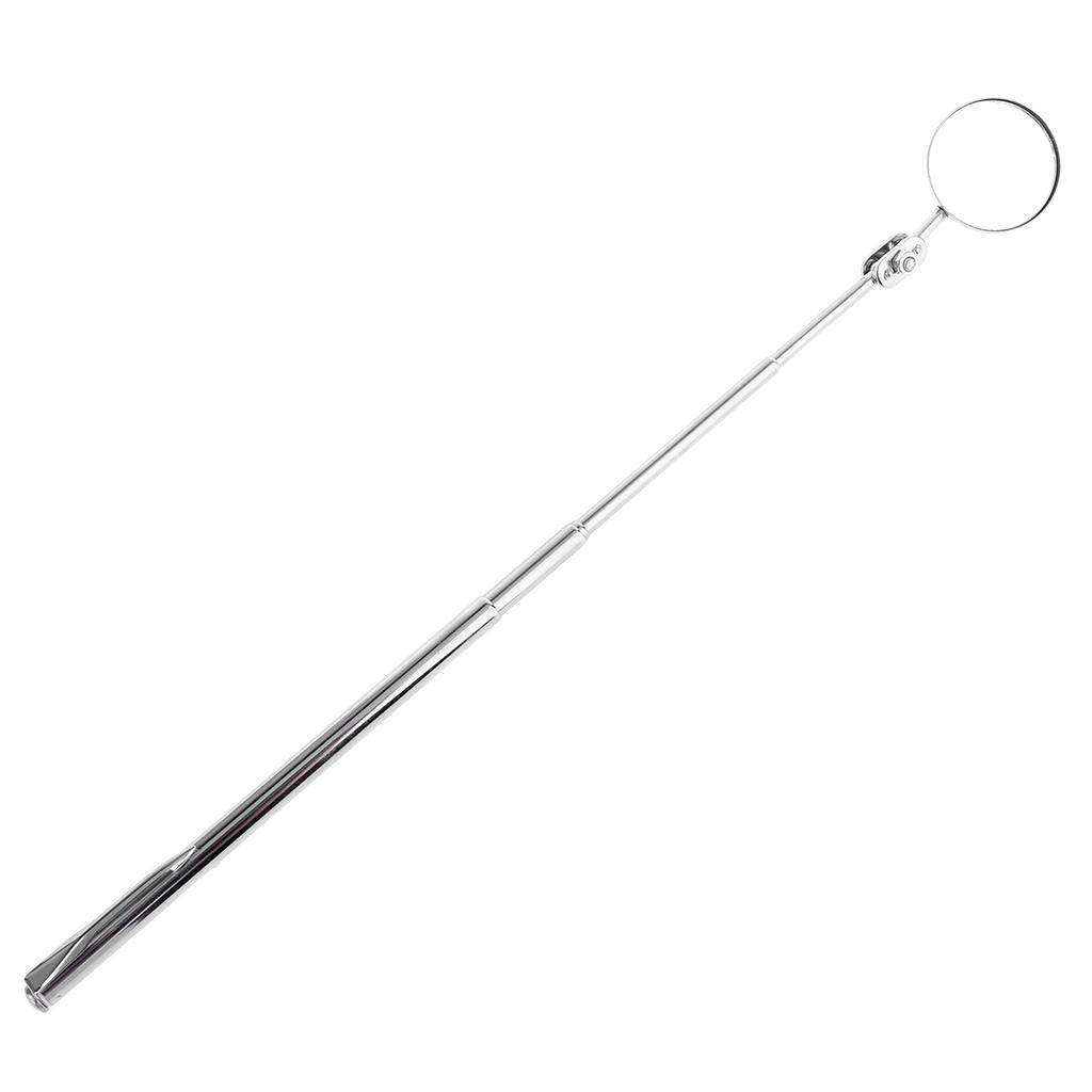 Telescoping Inspection Mirror Round Mirror Stainless Steel Inspection Tool with Long Handle Suitable for Auto Car
