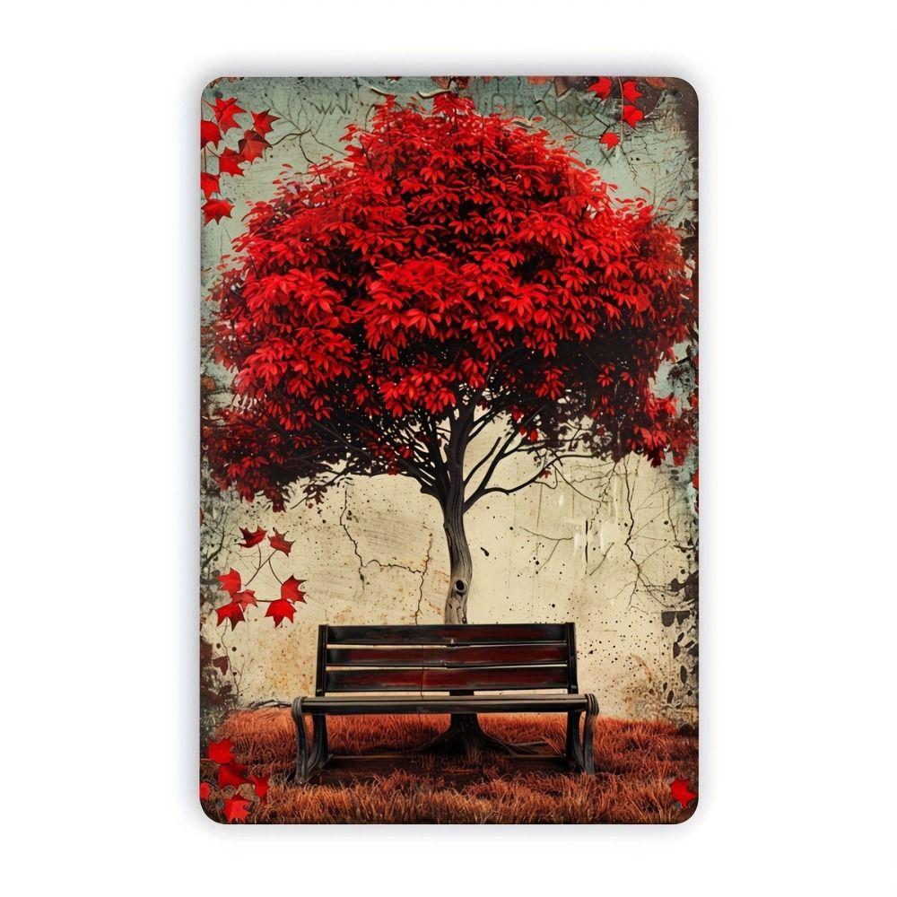 Vintage Metal Tin Sign Easter Bunny with Eggs Wall Decor Home Kitchen 20x30cm