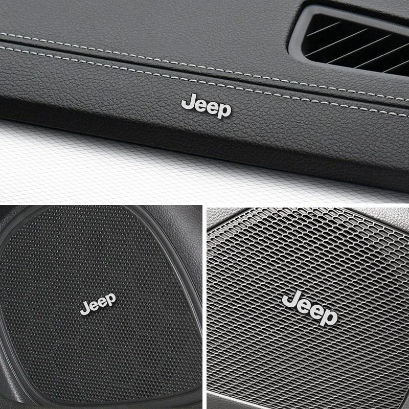 Car Audio Speaker Decorate 3D Aluminum Badge Emblem Sticker For Jeep Grand Cherokee Wrangler JK Gladiator Compass Renegade Patri