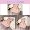 Han Style Pink 3d Bow Tie Strapless Dress With Spliced Fabric For Summer Casual Wear