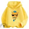Daily Essential Hoodie Octonauts Trendy Cartoon Print Warm Outdoor Wear Children 3 To 14 Years Old All Season Outfits