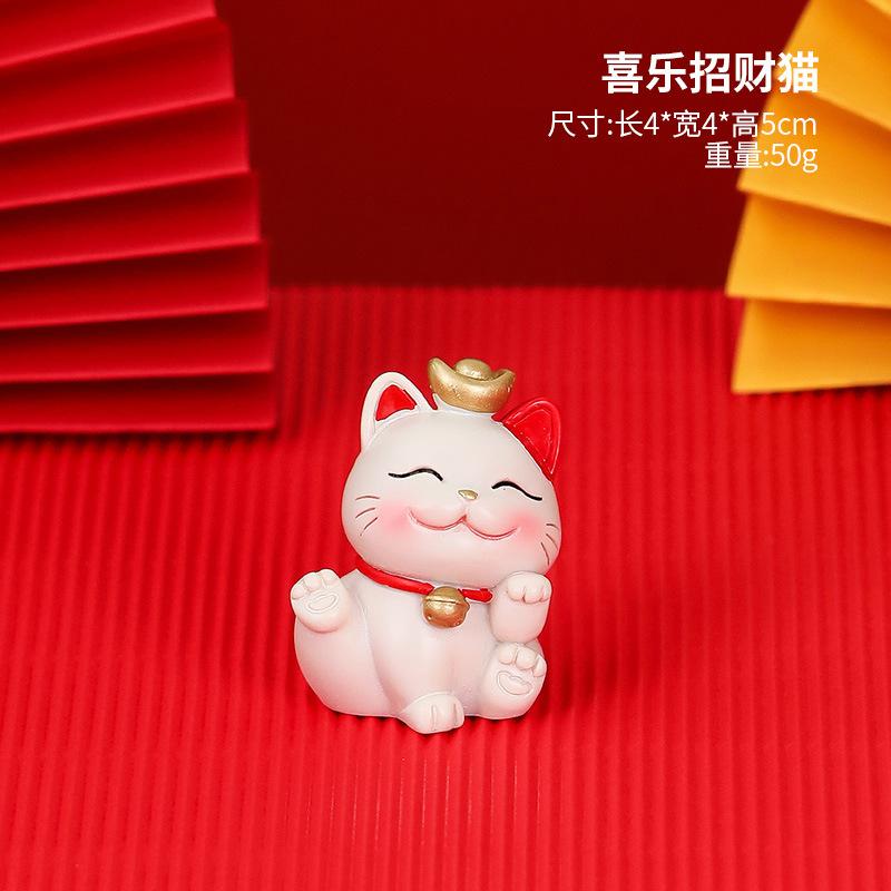 Mobile phone holder ornament New cute lucky cat resin office desktop creative cute gift gift decoration