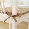 2PCS Winter Plush Meal Chair Cushion Chair Cushion Thickened Solid Color Chair Cushion Office Seat Cushion
