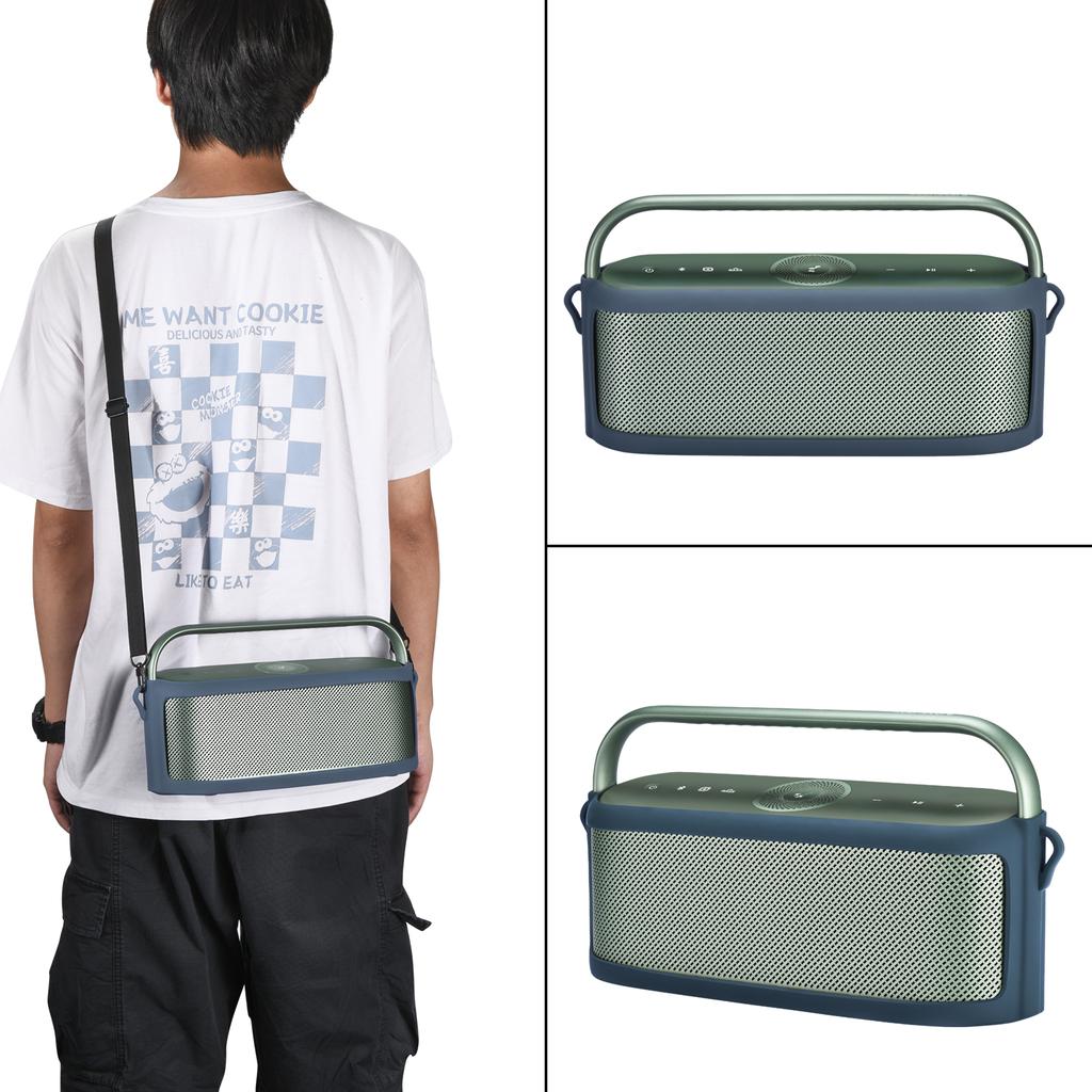 Silicone Cover Skin Anti-drop Bluetooth-Compatible Speaker Cover with Shoulder Strap Compatible with Anker Soundcore Motion X600