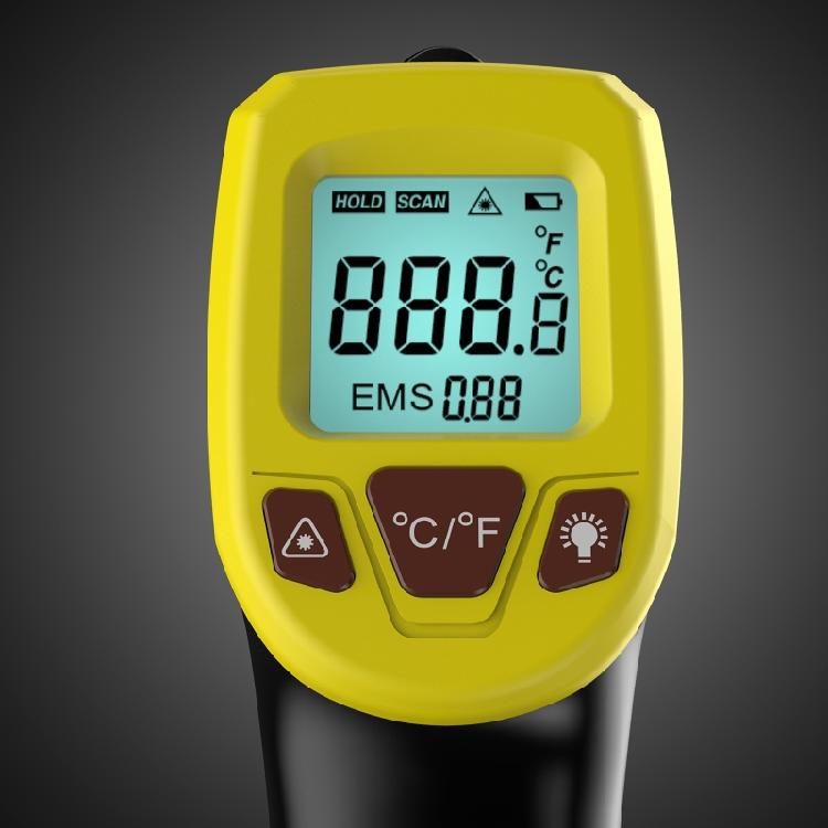 Non-Contact Pyrometer 600℃ /1112℉ IR High Temperature Gun with LCD Display GM320