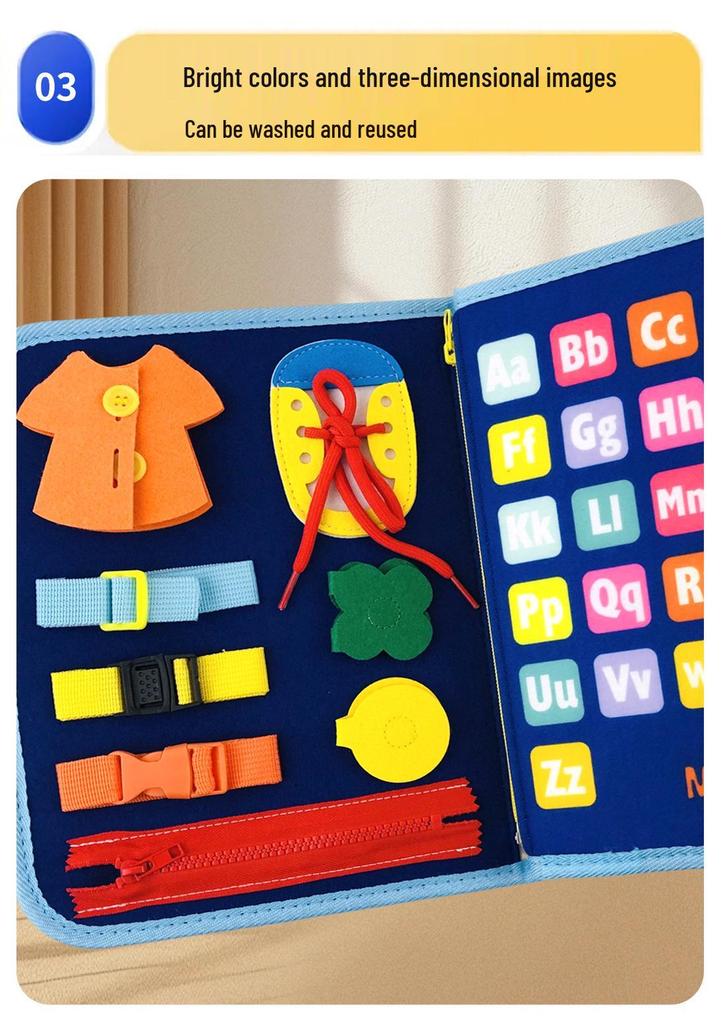 Grenzüberschreitendes Montessori Baby- & Kinder-Beschäftigungsfilzbuch - Frühe Bildung & DIY-Lernen