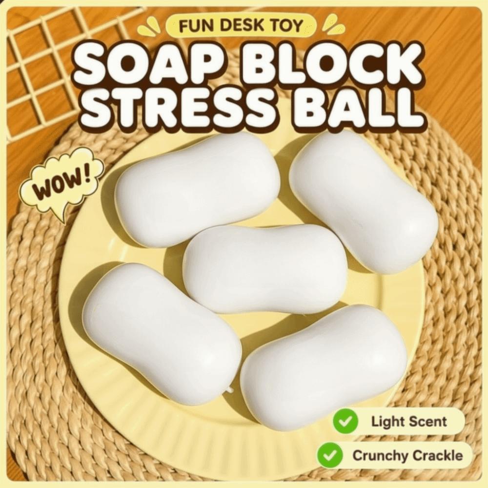 Slow Rising Crunchy Soap Ball Realistic Soap Soap Squishy Toy Funny Soap Squeeze Ball Office
