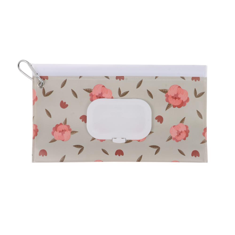 Carrying Case EVA Wet Wipes Bag Flip Cover With Buckle Cosmetic Pouch Wet Wipe Pouch Home