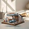 Segnale e Targa per Stazione di Servizio in Acrilico Stile Vintage per Decorazione da Scrivania, Display Multifunzionale per la Casa