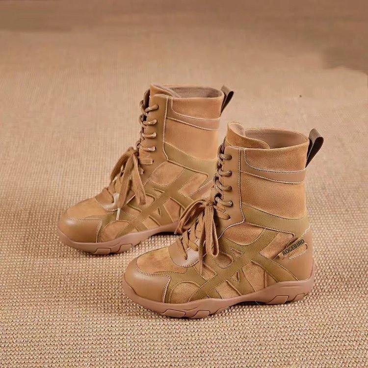 Thick-soled inner height increased by 12 cm Martin boots women's 2025 autumn new small retro racing shoes western boots