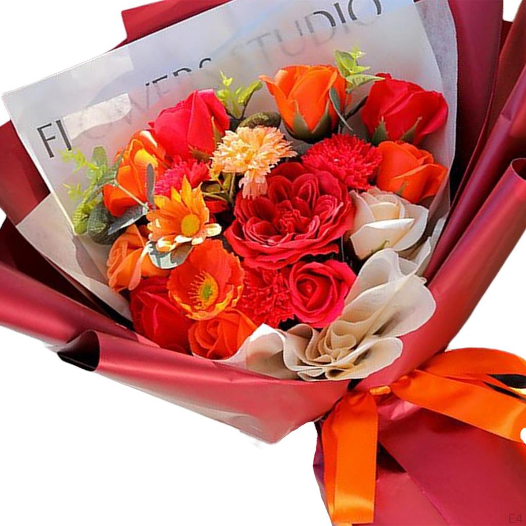 Exquisite Soap Blossom Arrangement, Fragrant Faux Rose Bouquet for Special Occasions