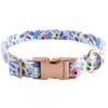 Floral Pet Collar With Bow Metal Buckle Cats Small Dogs Adjustable Fashionable