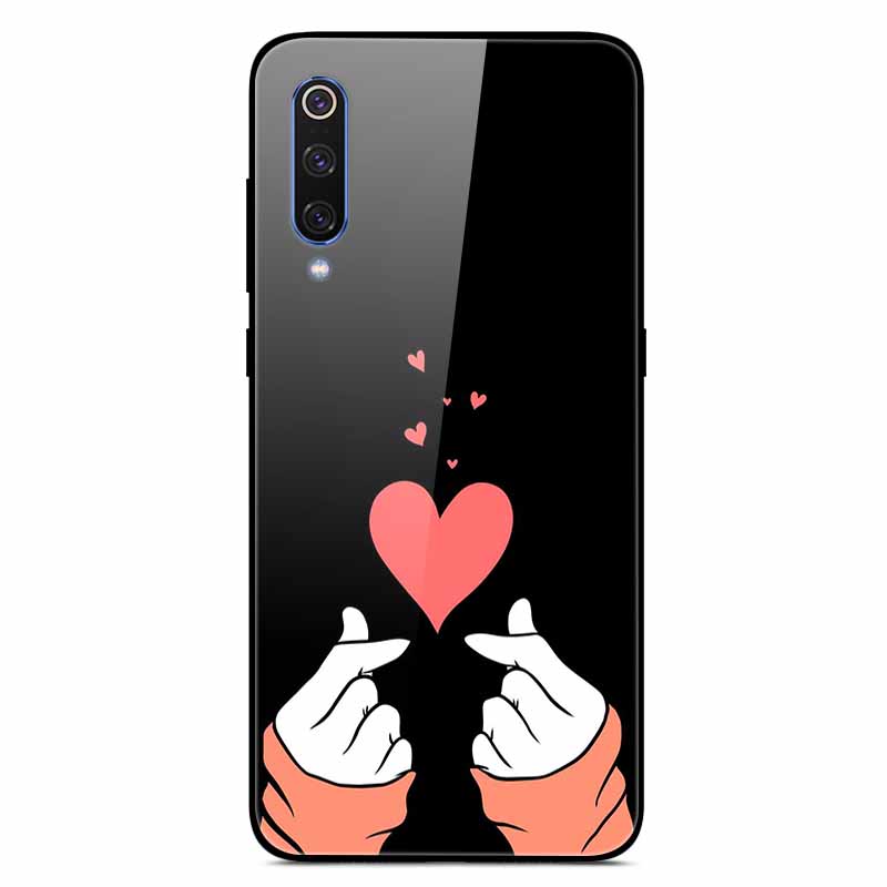 For Xiaomi Mi A3 Cases Luxury Tempered Glass Space Phone Covers for Xiaomi MI 9 Lite Case 9lite MiA3 Hard Back Shell Protective
