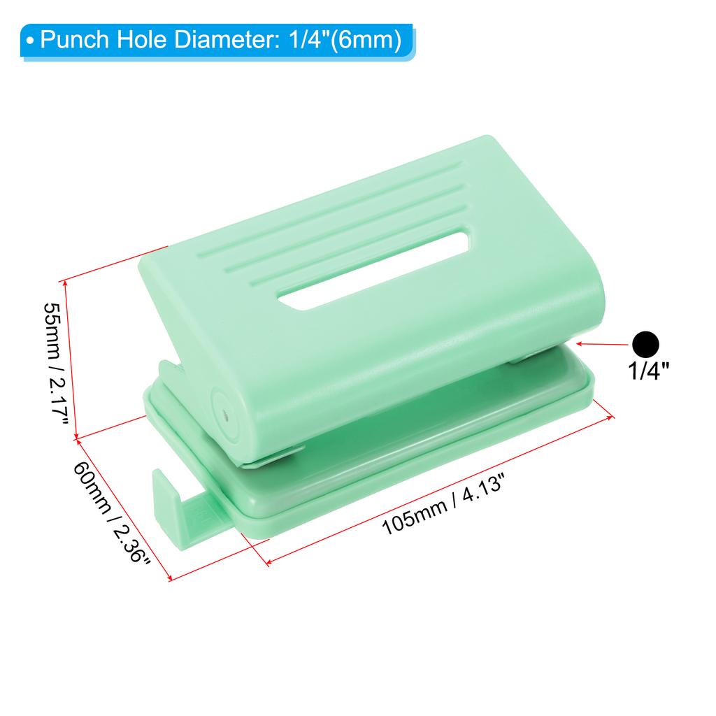 1/4" Double Hole Loose-leaf Paper Puncher Round Hole Metal Puncher Manual Labor-saving Adjustable Hole Punch Office Supplies