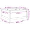Plant Pot Black 82.5 X 82.5 X 39 Cm Solid Pine Wood