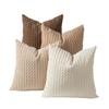 4Pcs Corduroy Throw Pillow Cover 3D Texture Plush Pillow Case Solid Color Cushion Cover