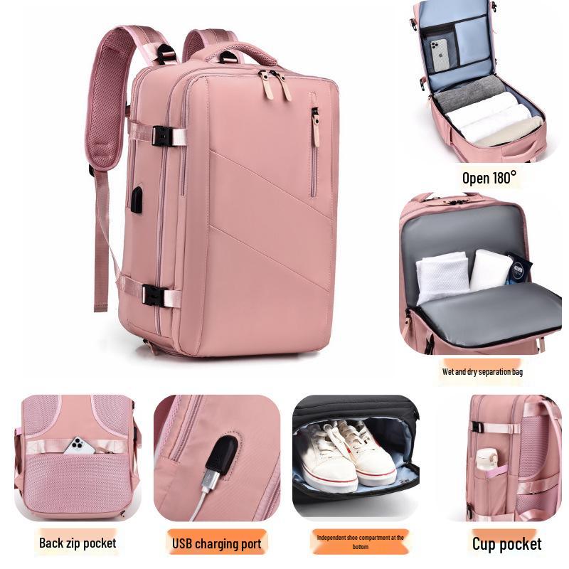 

Мужской рюкзак Cross-Border большой вместимости: Расширяемая сумка для ноутбука и бизнеса