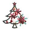 Stylish Festive Tree Jewelry Pin Sturdy Alloy Design Secure Clasp Brooch Perfect For Holiday Outfits And Gatherings