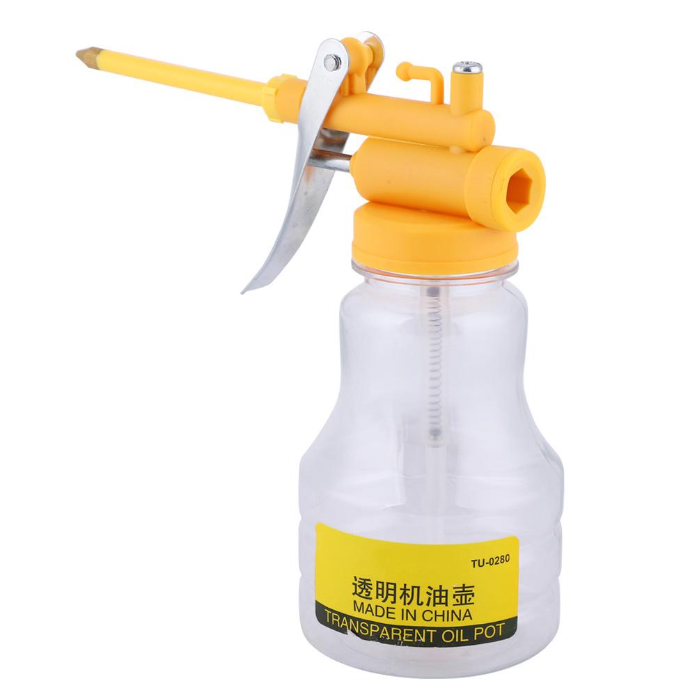 TU 0280 Transparent Oil Pot Bottle Machine Oil Pot Can Oil Sprayer 350g Hard Tube