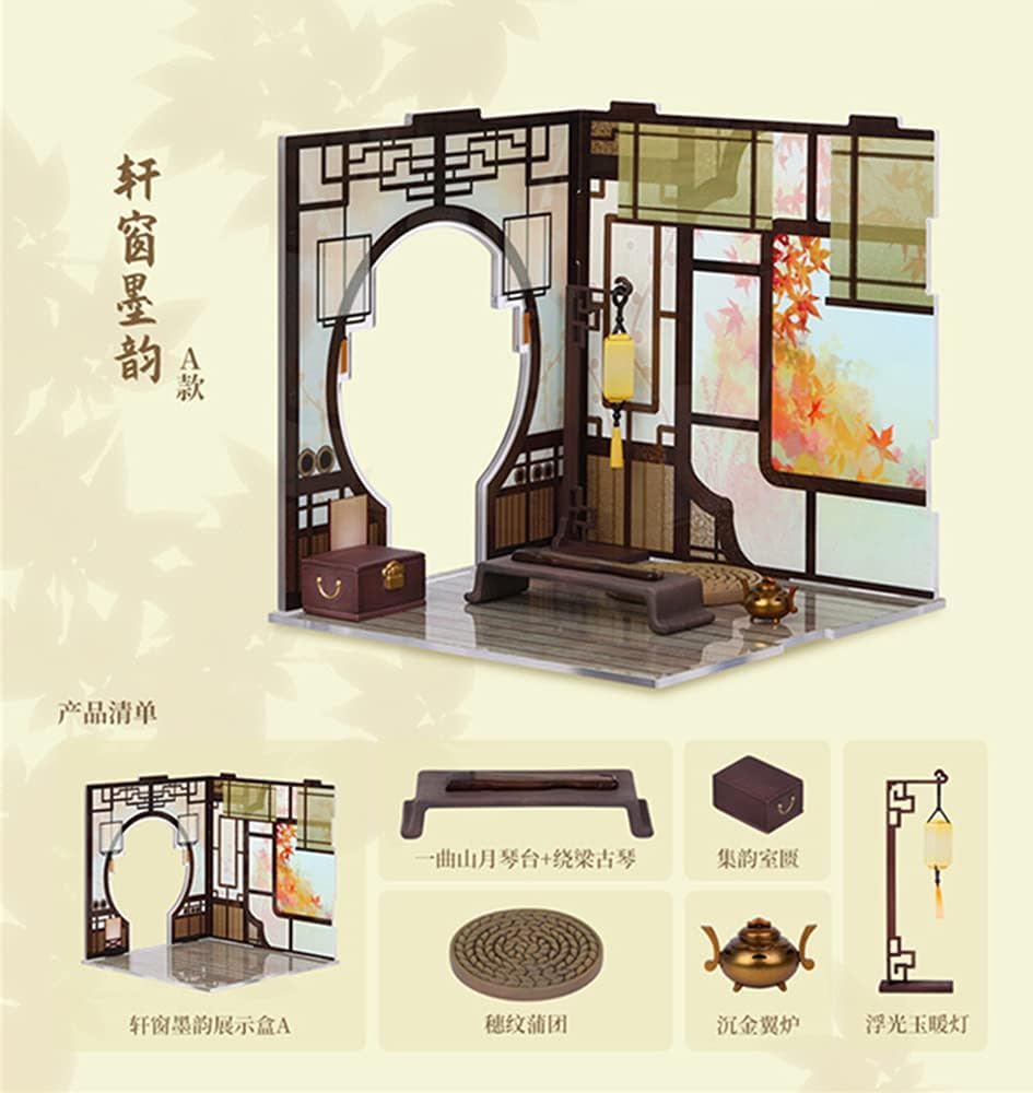 Anime Master of Eaves Window Character Q Version Figure Arrangement Scene Props Display Box "The Diabolism" Moyun-A&B Case/Storage