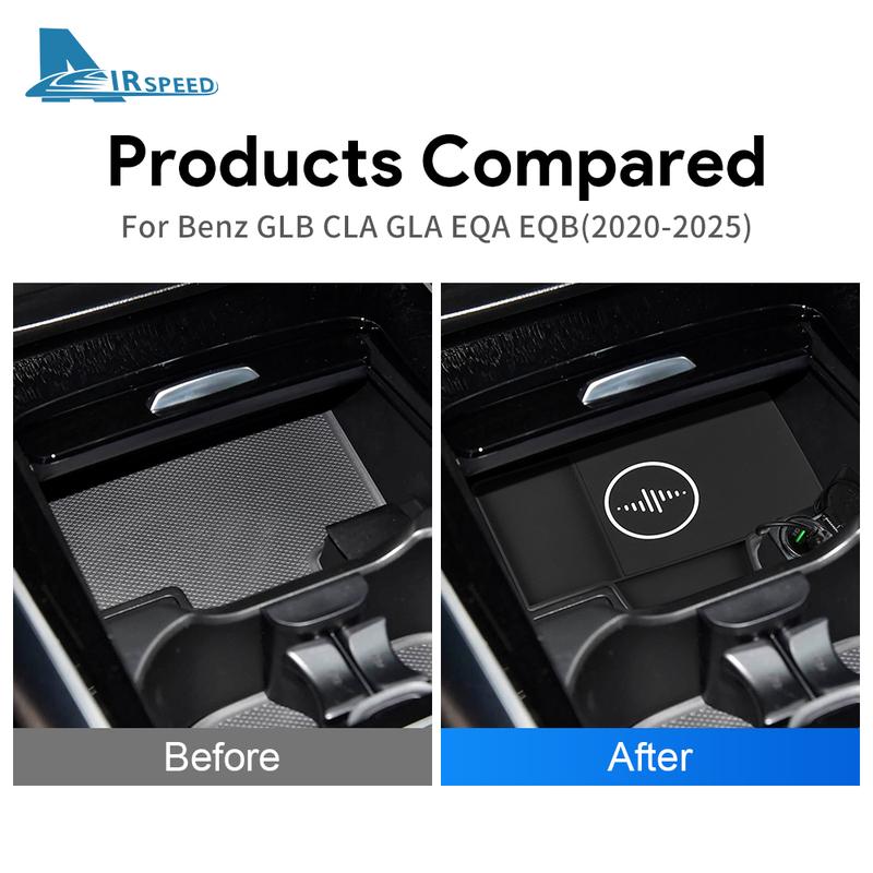 15W Car Wireless Charging Holder For Mercedes Benz CLA GLB GLA Class C118 W118 X247 H247 EQA EQB -2025 Mobile Phone Charger