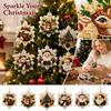 Kit de 6 Adornos Navideños, Decoración Colgante con Pegatina para Árbol de Navidad