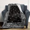 Paisley Bandana Design Gift Customizable Blanket Personalized Text Comfortable For Sofa Couch Office Bed Picnics Four Seasons Universal Digital Print