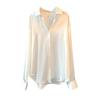 Long Sleeve Satin Versatile Shirt for Women Long Sleeve Satin All-Match Shirts