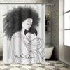 Mother's Love Waterproof Shower Curtain for Bathroom Decor, High-Quality Material and Easy to Clean, Perfect for Modern Bathroom