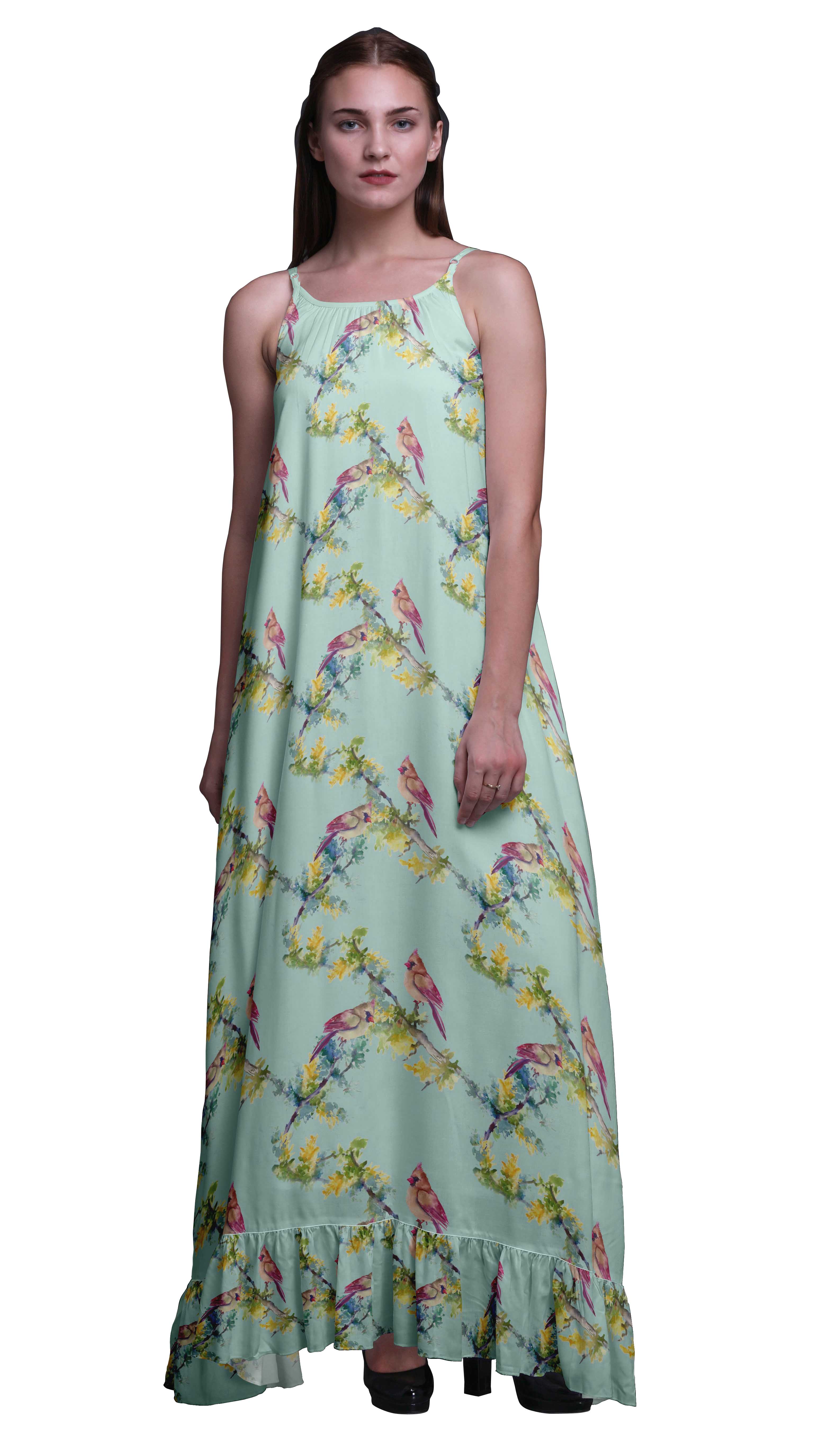 

Bimba Жіночі нічні сорочки з листям золотарника, чорницею, жіноча нічна білизна з принтом із віскози XXX-Large зелений