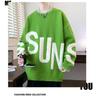 Men's Thickened Round Neck Letter Knit Sweater - Autumn/Winter Casual Jacquard Pullover