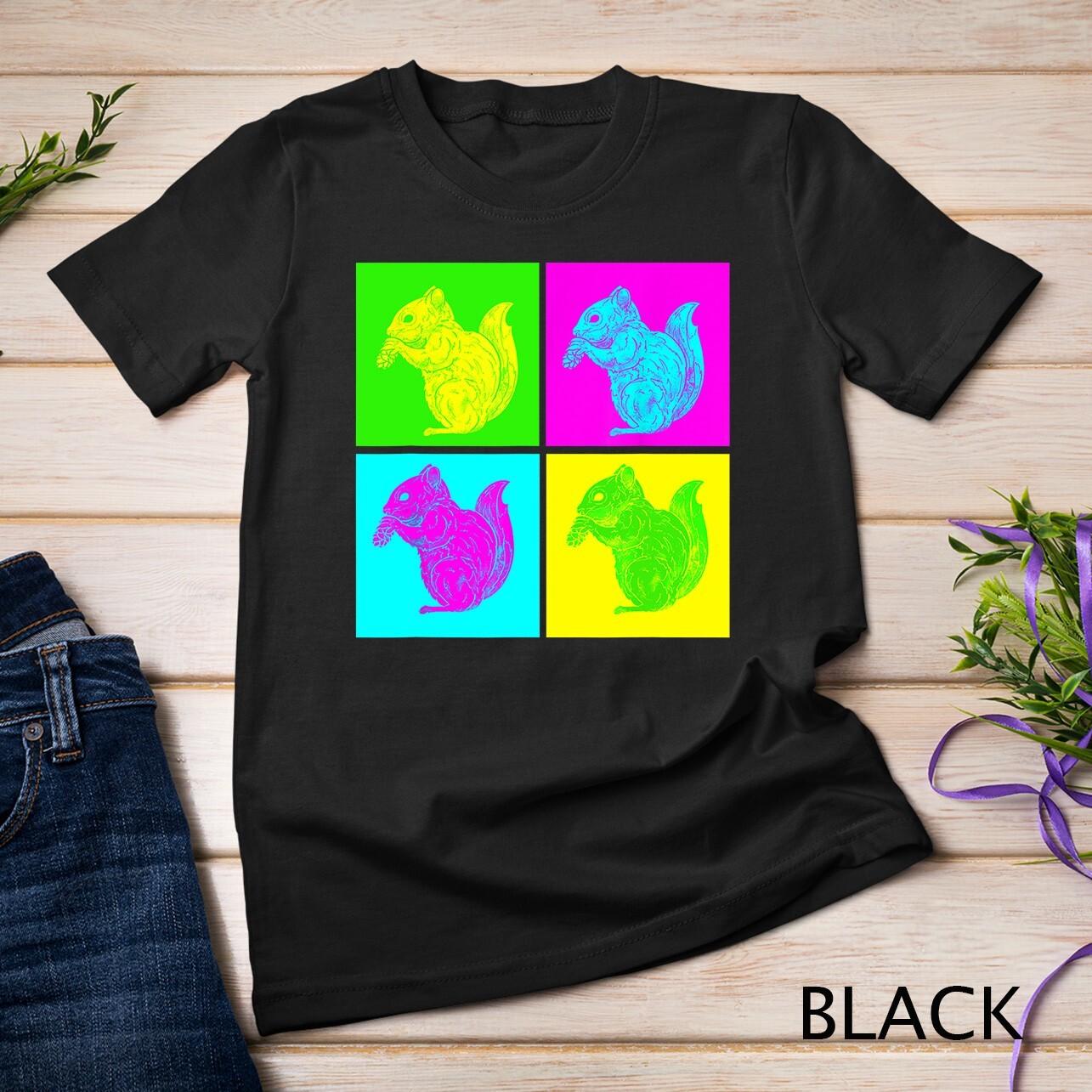 Pop Art Squirrel Unisex T-Shirt Mens Womens Tees Top L