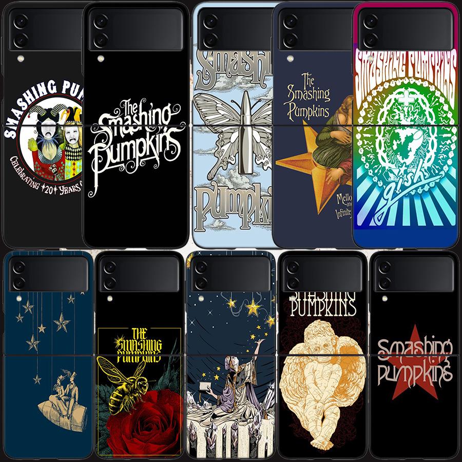 Rock The Smashing Pumpkins Phone Case For Samsung Z Flip 7 6 5G Galaxy Z Flip 5 4 3 Black Hard Cell Cover Luxury PC Shell Coque