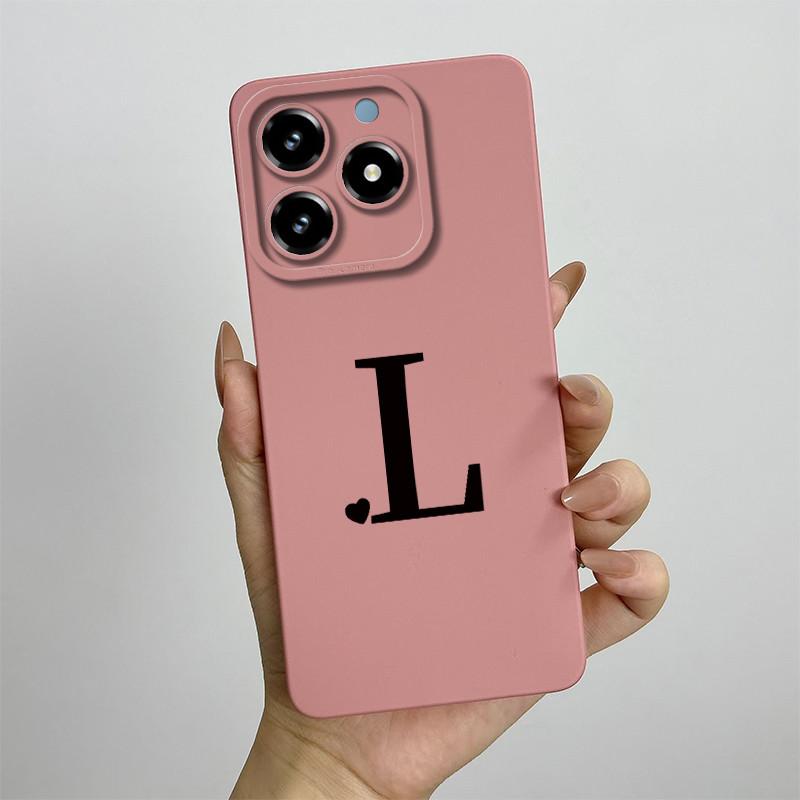Für Realme C63 C61 Handyhülle Niedliche Buchstaben Rückseite Für Oppo Realme C 61 C 63 Weiches Flüssigsilikon Kameraschutz Fundas