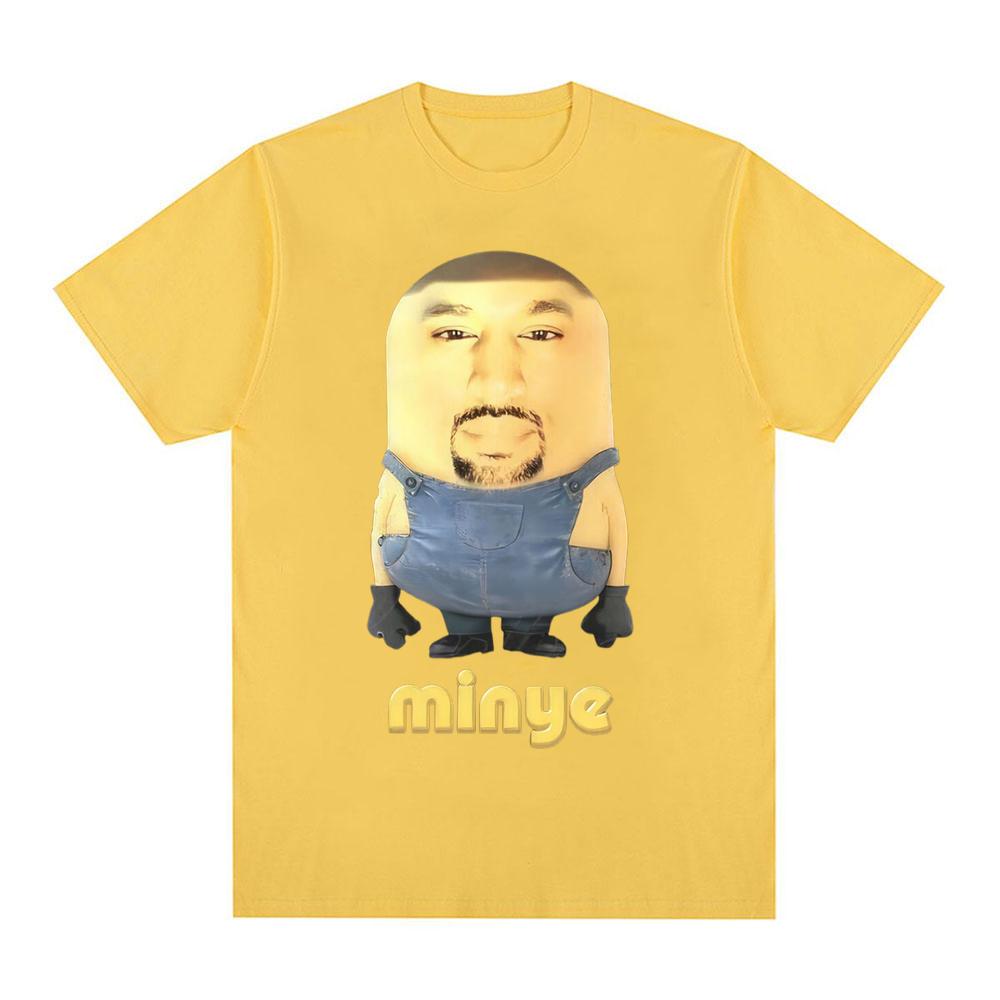 Minye Minion Face Print Tshirt Funny Meme Style Casual Wear Streetwear Unisexs Tshirt