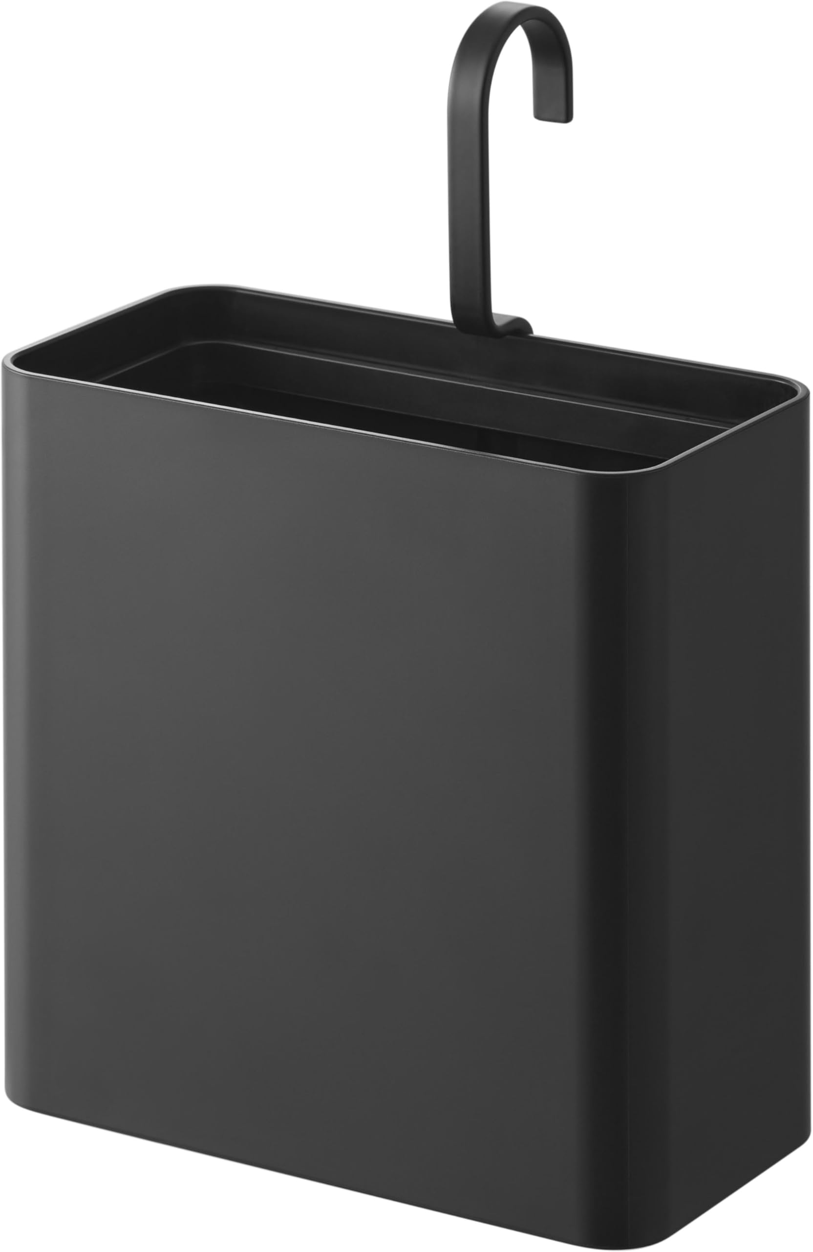 

Yamazaki Tower Hanging Trash W17 x x Hook is Used with Model 10220 Can, Black, D11.3 H24.4cm (When Vertically), Hook, Small, чёрный