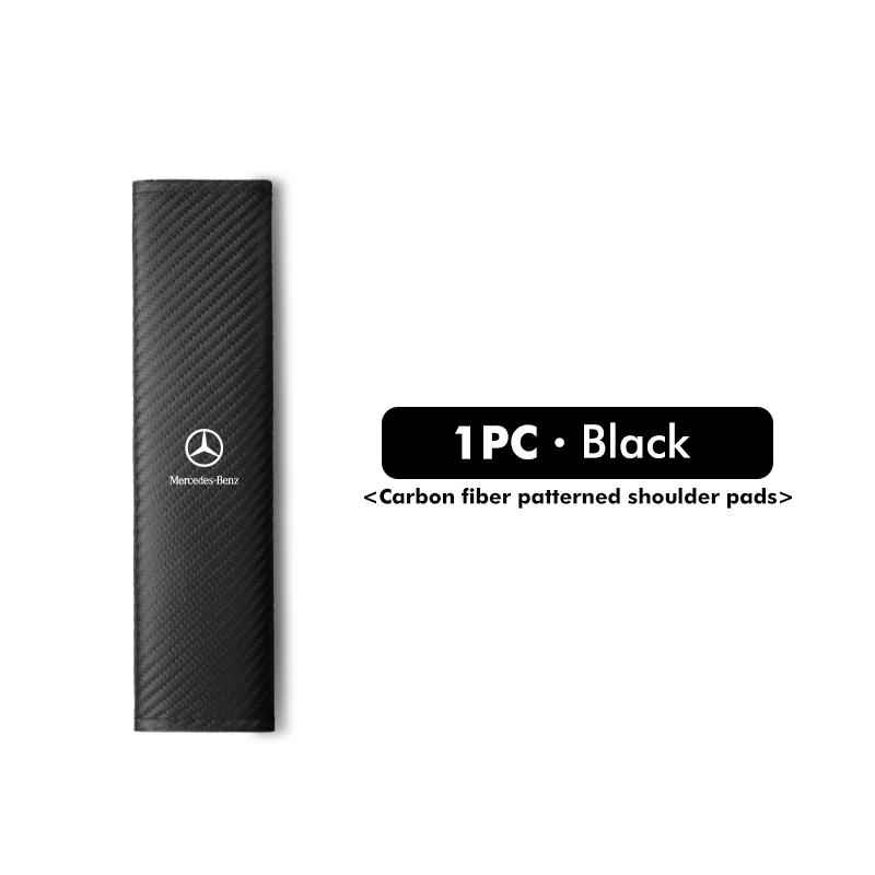 Carbon Car Seat Belt Shoulder Protector Pad Accessories For Mercedes Benz W202 W212 W126 W140 W168 W177 CLS GLE GLC GLS CLA OX6