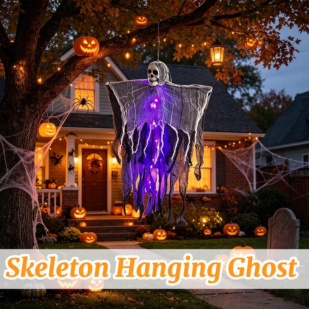 Halloween Glowing Hanging Decoration Light Up Outdoor Yard Prop for House