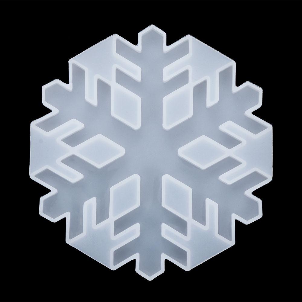 UV Epoxy Xmas Ornament Crystal Pendant Resin Molds Christmas Mold Coaster Silicone Mould Snowflakes