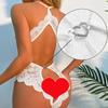Koronkowa bielizna damska Body Gorące kostiumy erotyczne Bielizna damska Bez pleców Hollow Out Bielizna nocna Kobieta Pokusa Ubrania erotyczne