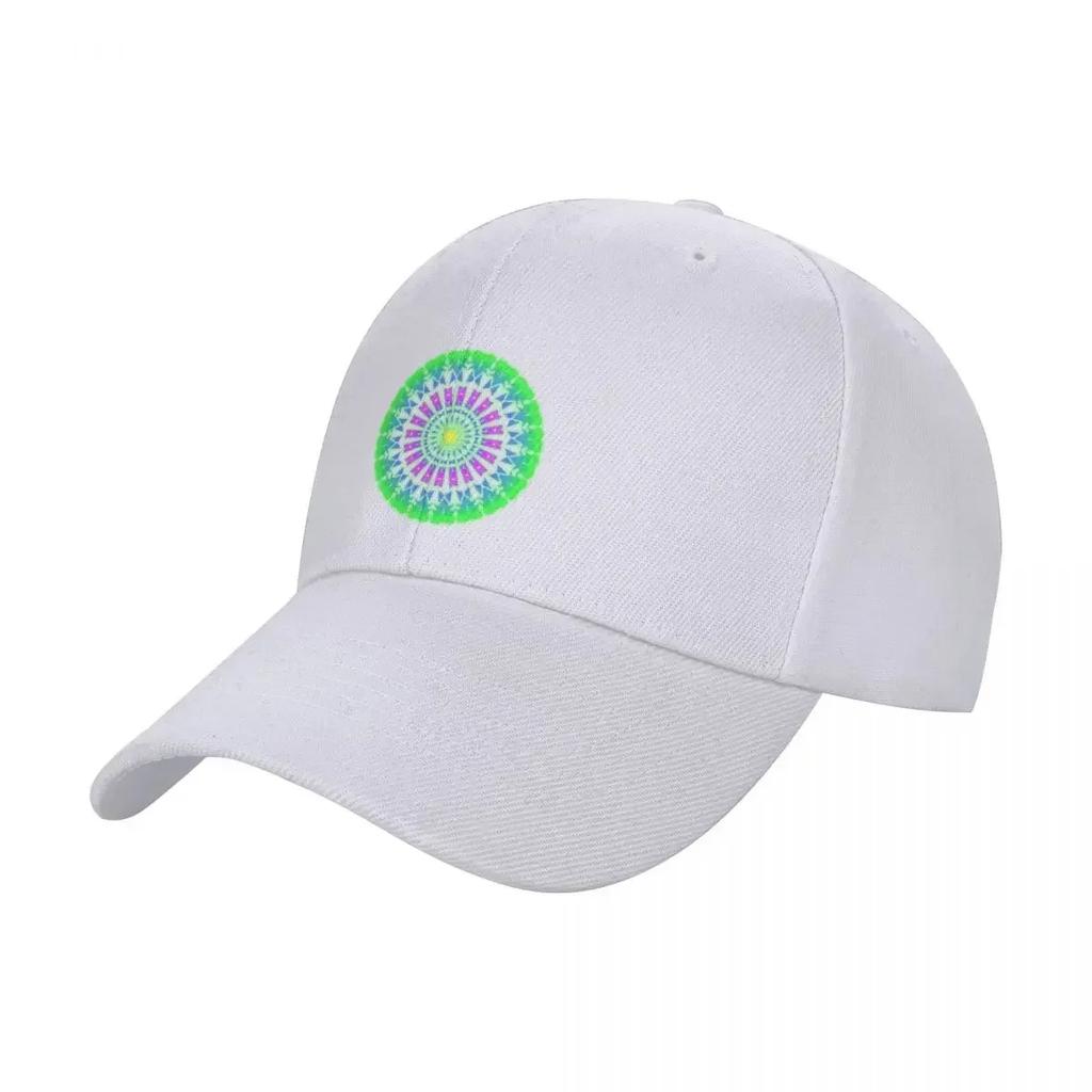 Mandala neon multicolor art Baseball Cap Funny hats Snap Back Hat Cosplay Snapback Cap Elegant Women's Hats Men's