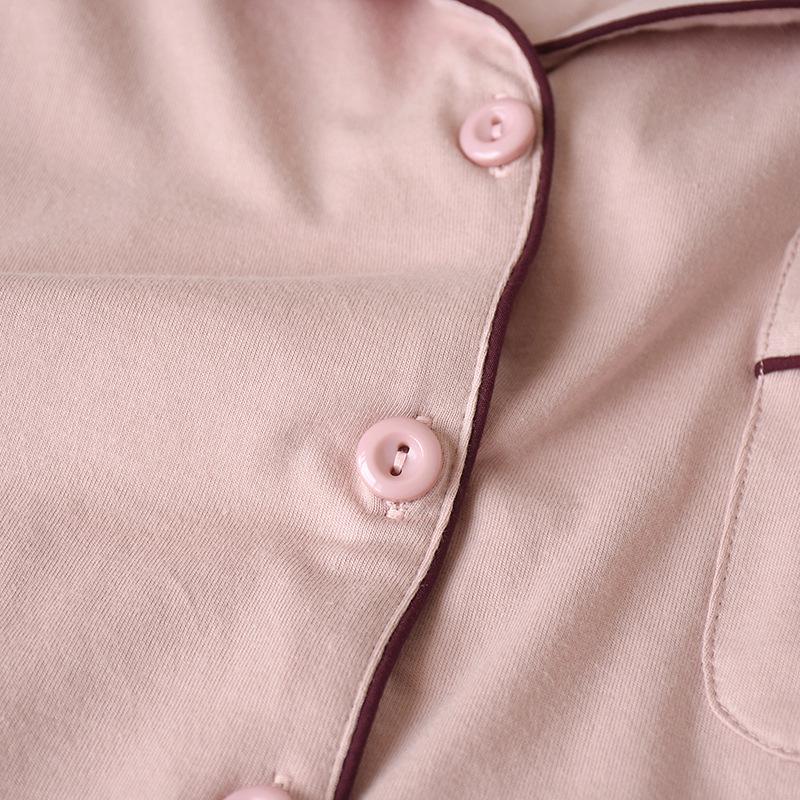 Cotton Couple Pajamas: Men's and Women's Short-Sleeve Homewear for Summer, Spring, and Autumn