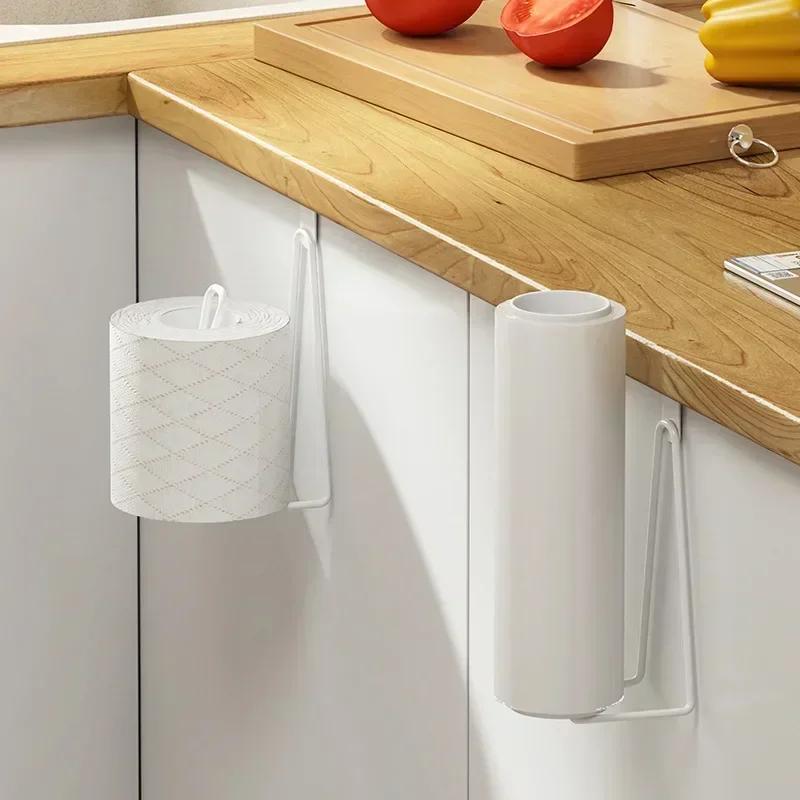 Toilet Roll Paper Holder Organizer Wall Mount Storage Stand Kitchen Bathroom No Drill Tissue Towel Dispenser Stainless