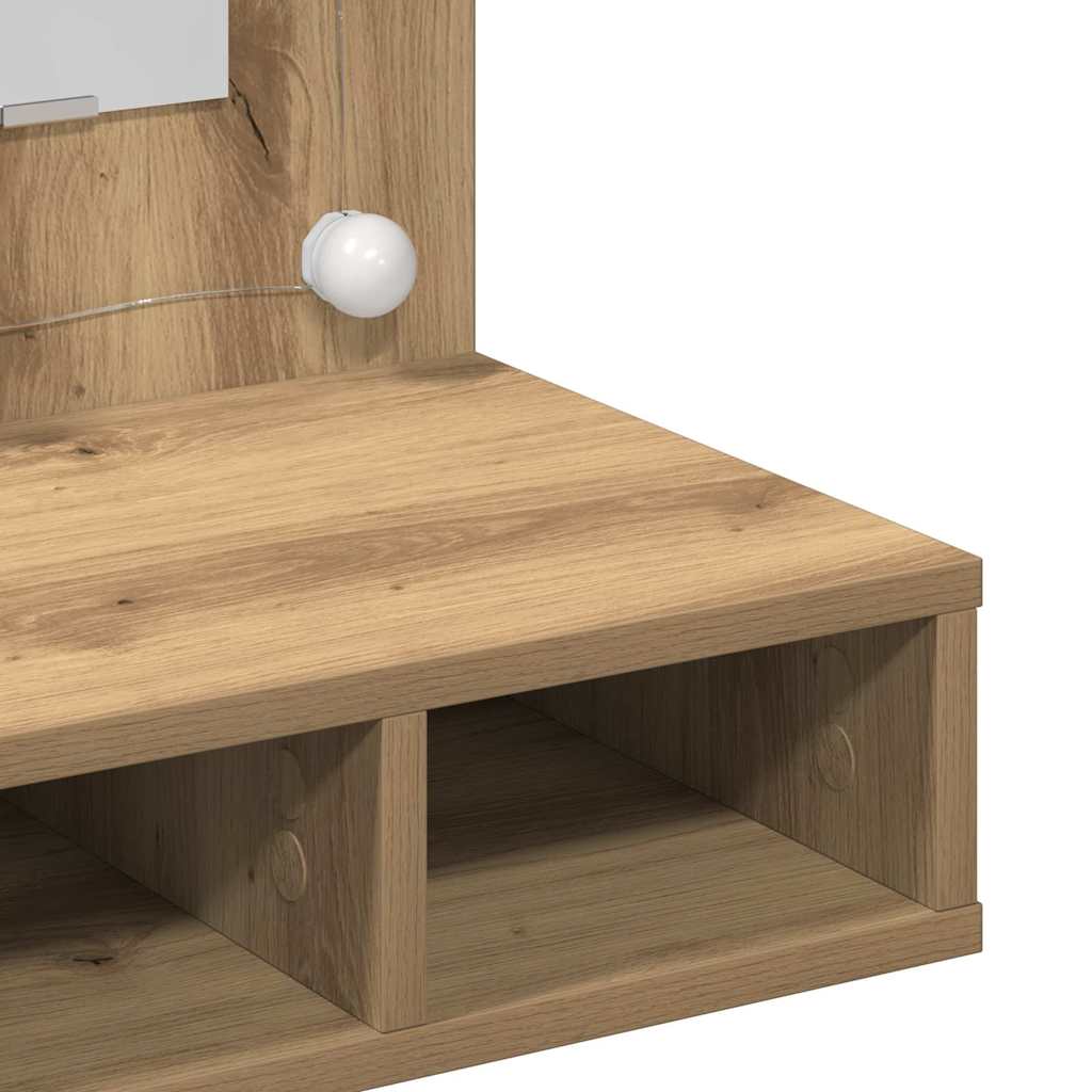 Mirror Cabinet Artisan Oak 60 X 31.5 X 62 Cm Engineered Wood