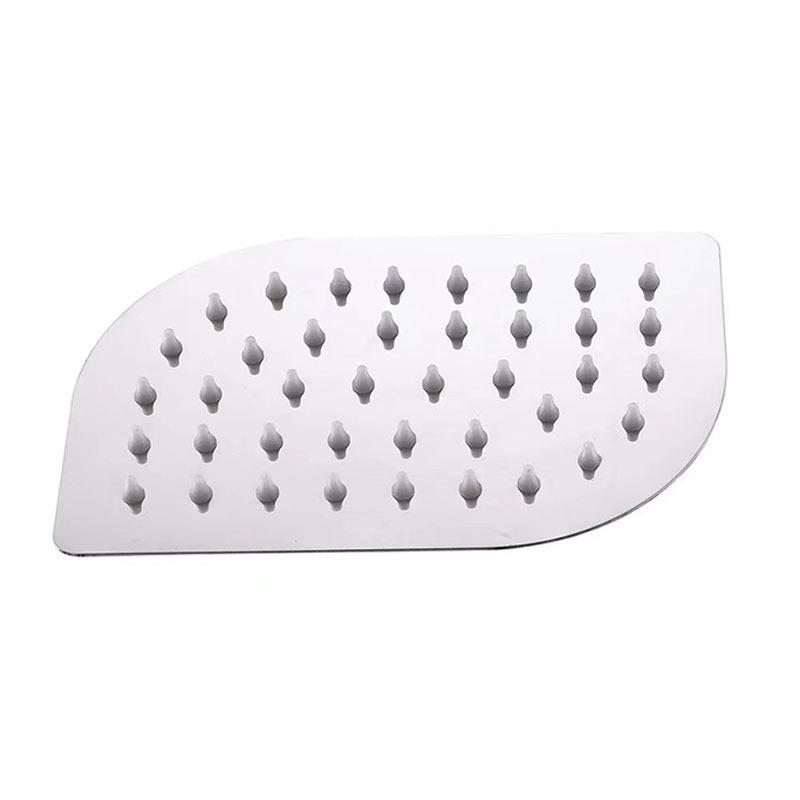 201 Stainless Steel Top Spray Maple Leaf Ultra-Thin Shower Head Home Bath Shower Head Bathroom Accessories (as the picture,Stainless Steel)
