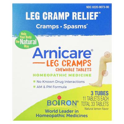 Arnicare Leg Cramp Relief, Lemon, 3 Tubes, 11 Chewables Per Tube