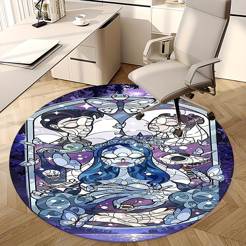 Zombie Bride Horror Theme Chair Mat Round Carpet - Home Decor, Sofa Rug, Office Mat, Gift for Any Room0219b