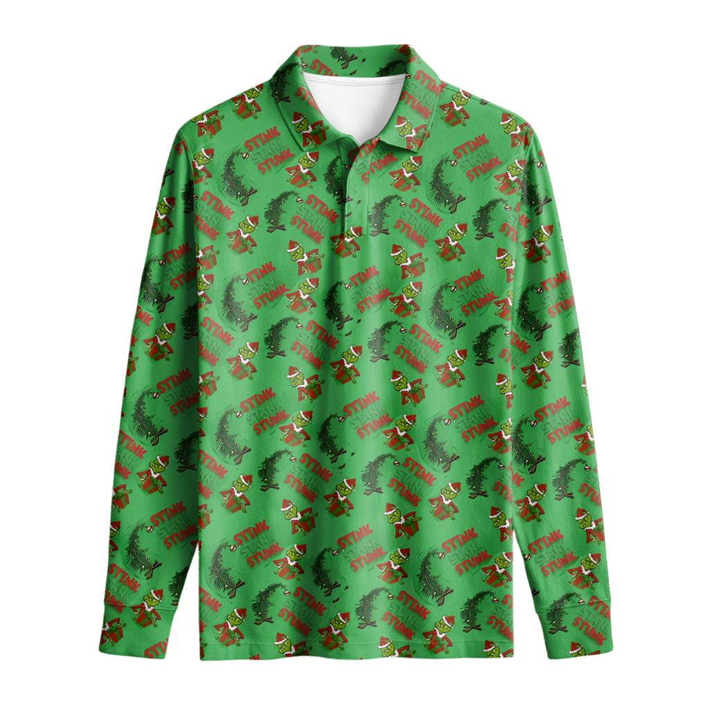 Men's Casual Retro Small V-neck Long-sleeved Top