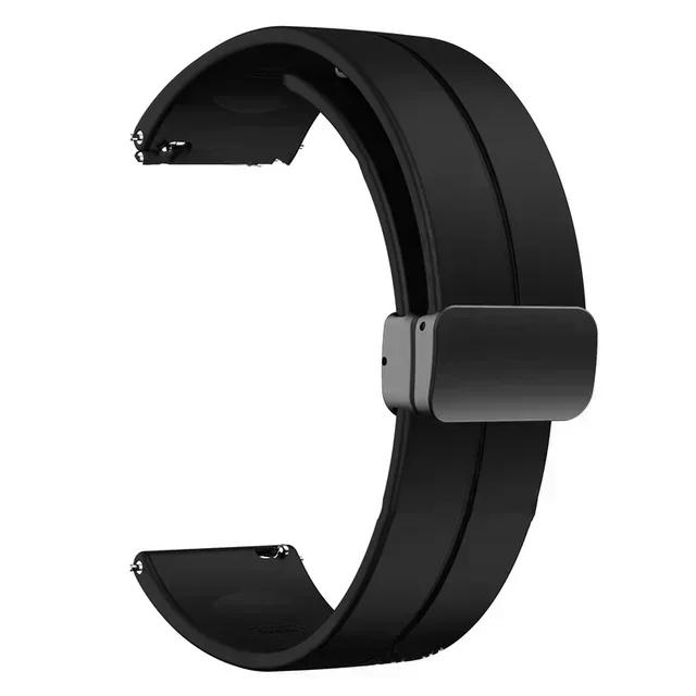 Magnetic Folding Buckle Band for Amazfit Bip 6 5 Active 2 GTR 4 3 Pro GTS 2e SmartWatch Silicone Strap for Amazfit Bip6 Bracelet