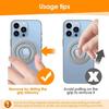 Universal Magnetic Silicone Finger Ring Grip Strong Magnet Circular Grip Phone Holder for IPhone 17 16 15 For MagSafe Ring Shape